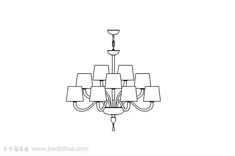 吊灯简笔画儿童画