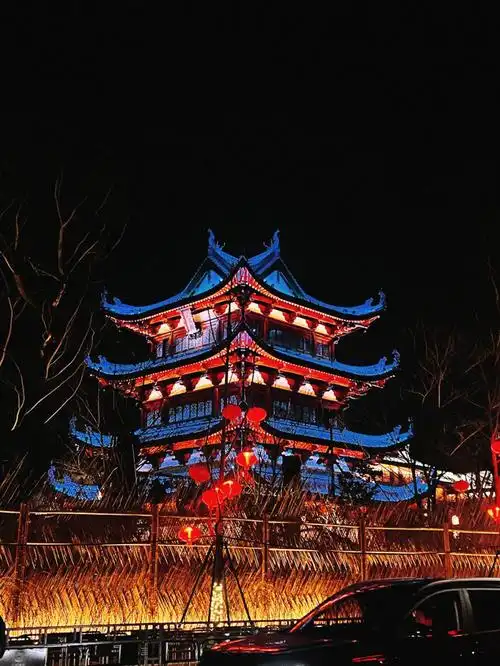 台州椒江葭芷老街台州夜景