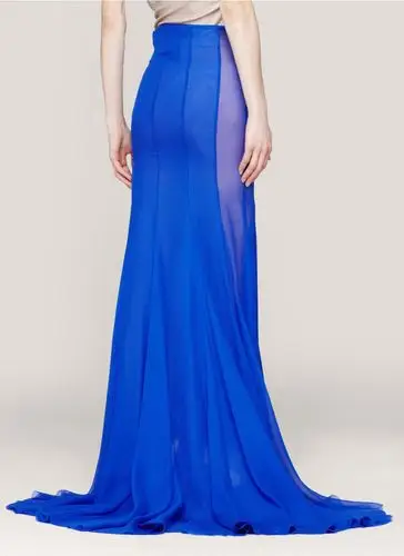 valentine真丝曳地长裙