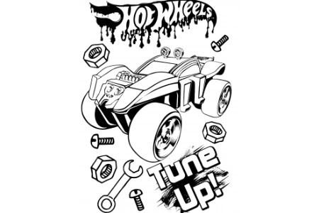 手工专题风火轮小汽车简笔画