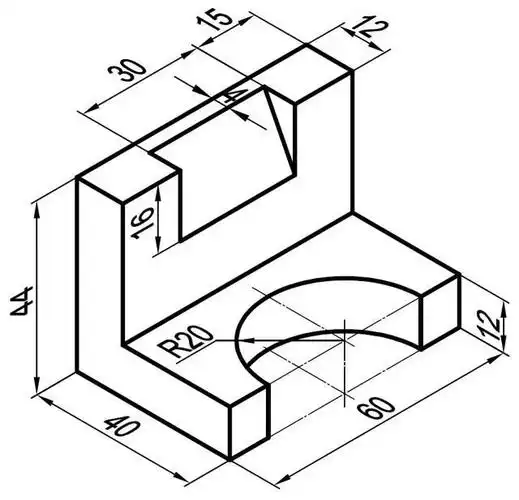 图2图1一,较简单的轴测图(带尺寸):这些图可以用cad画轴测图或用来