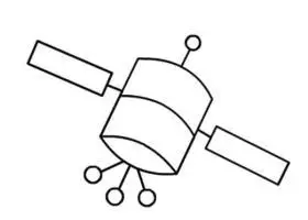 卫星简笔画 人造卫星简笔画