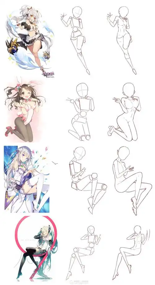 作业:动漫人体绘画学习之日式漫画人体比例画法与训练 - rh-3-228稗