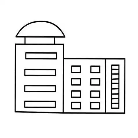 楼房图片简笔画素描一栋屋子两层楼简笔画幼儿高楼简笔画带颜色6数学