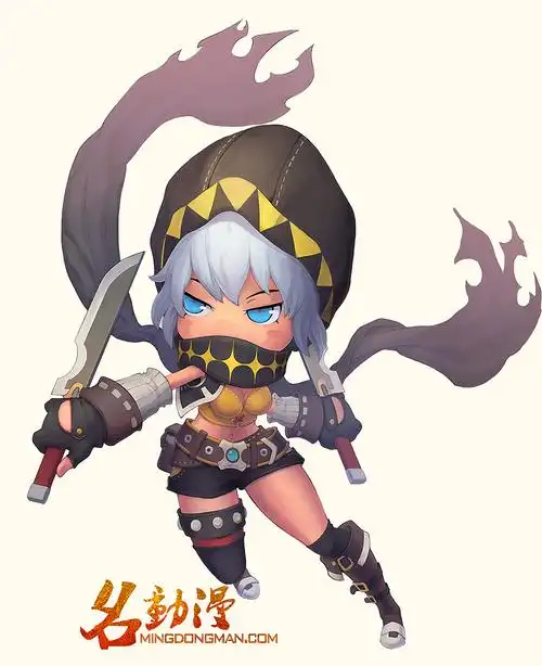 手游q版游戏原画人物-名动漫