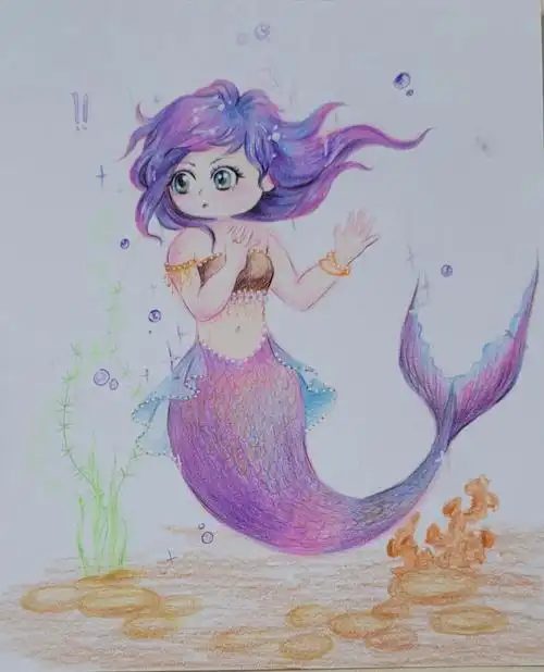 彩铅美人鱼