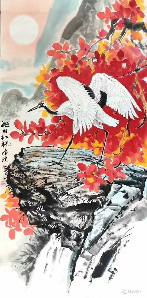 清丽脱俗鹤舞翩跹画家纪德胜鹤画作品欣赏