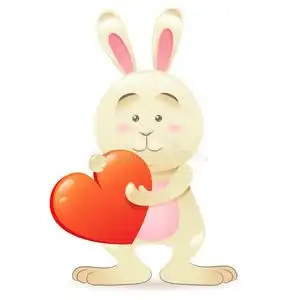 兔子抱着月亮图片