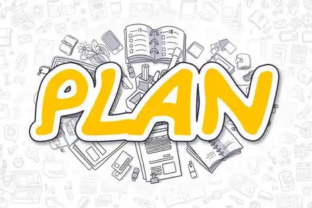 计划涂鸦黄字.经营理念照片