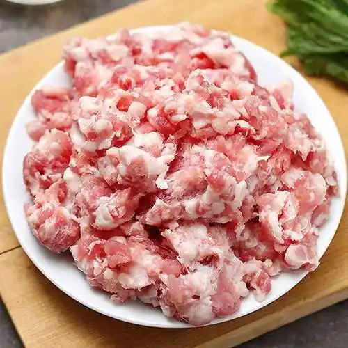 新鲜猪肉馅冰鲜猪肉颗粒猪肉沫生猪肉包子水饺馄饨馅