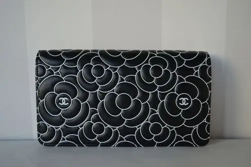 flower patterns leather long wallets