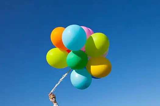 飞,巨大,气球,蓝天