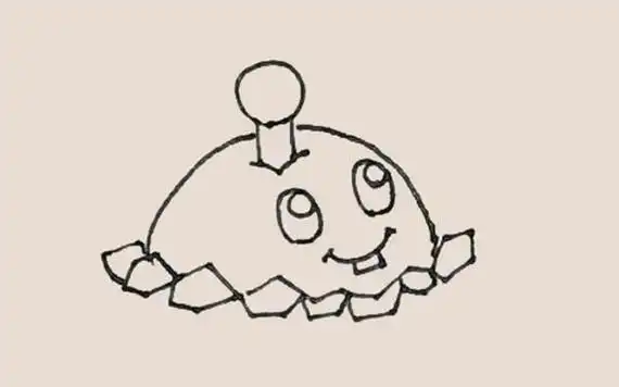 土豆地雷简笔画的画法步骤图