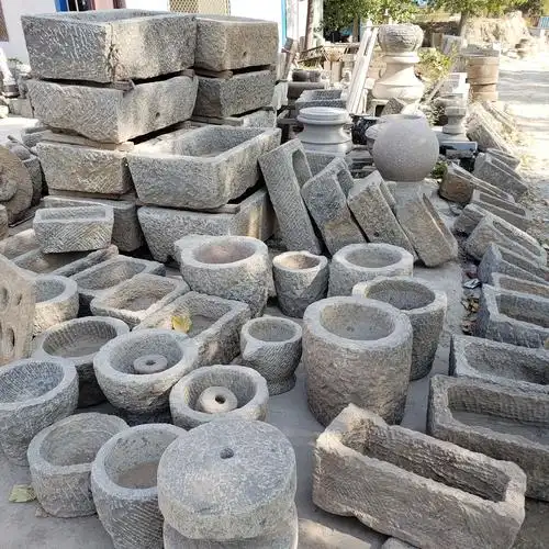 农村老石头石器 民间老物件 石磨铺地 石磨盘仿古批发老石缸石槽