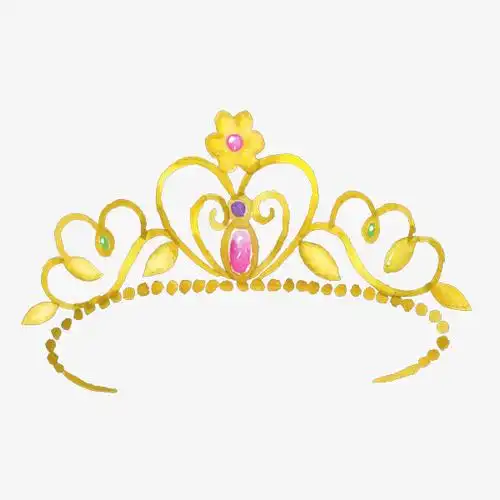 手绘公主皇冠免抠素材免费下载_觅元素51yuansu.com