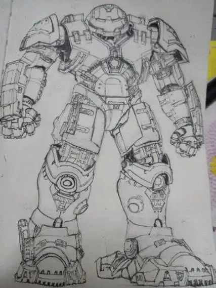 无敌浩克的简笔画