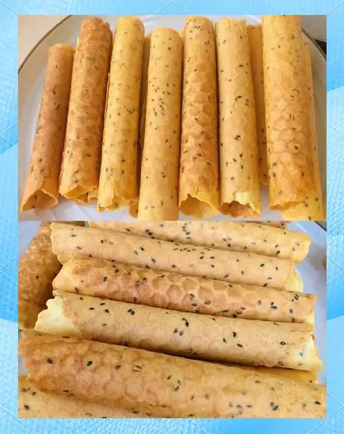 🥚🌾 香脆黑芝麻蛋卷制作秘籍 🍳🌾