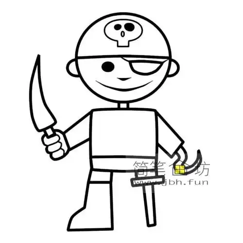 2幅海盗简笔画图片(2)