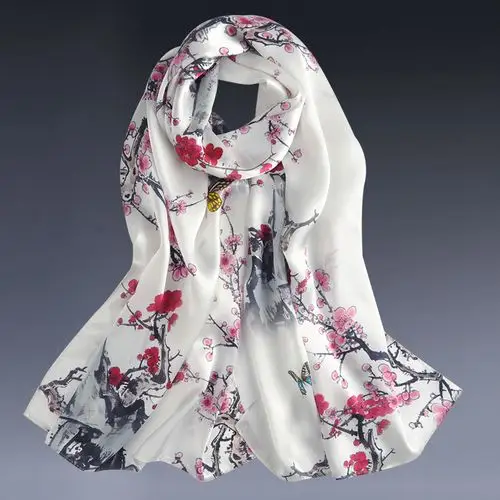 杭州丝绸真丝丝巾女士桑蚕丝围巾长款披肩秋季秋冬天百搭新款2017_7折