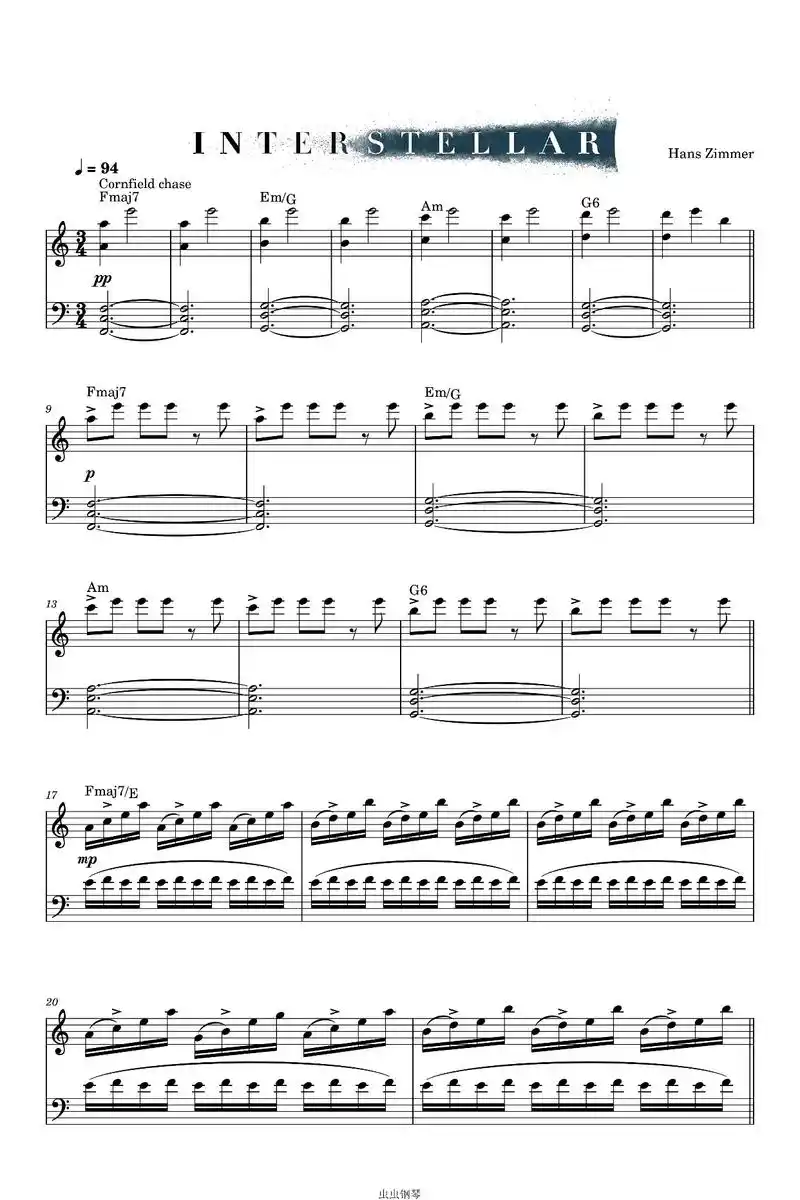 今日分享～《interstellar》星际穿越主题曲#钢琴正 - 抖音