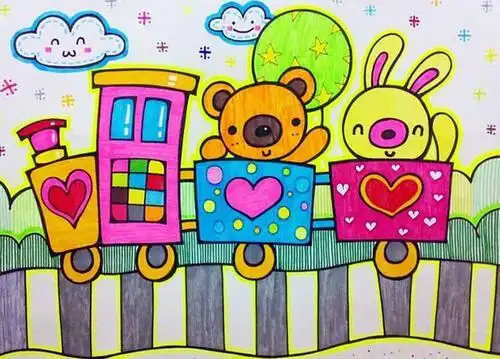 儿童简笔画小火车