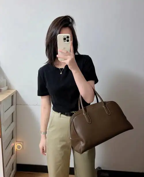 ootd卡其绿色工装裤简约穿搭分享