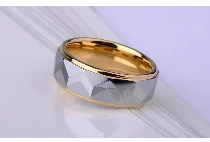 chormkewon奢侈品戒指男士宽版霸气单身潮人时尚饰品商务金色食指男生