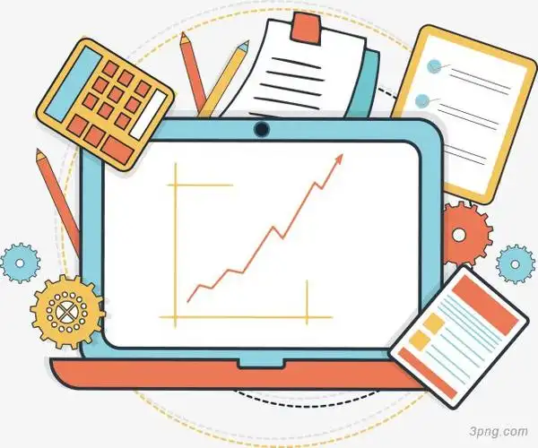 欧美风格的统计表png素材透明免抠图片卡通手绘