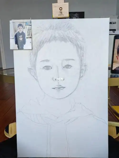 人物丙烯肖像画