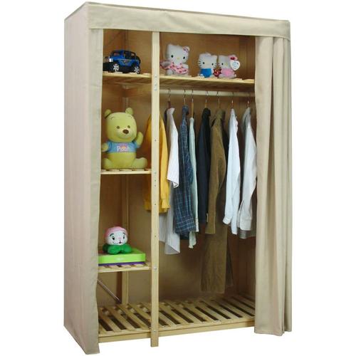 宜哉 布衣柜牢固简易衣橱防尘布套出租房用挂衣柜家用 102宽175高