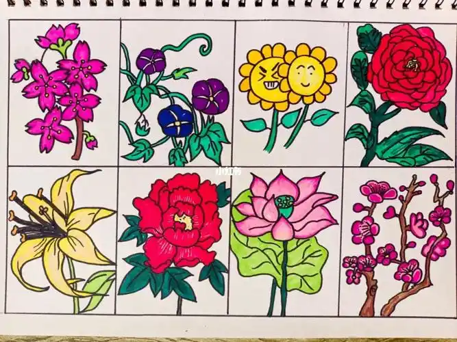 花卉简笔画简笔画幼儿花简笔画儿童画