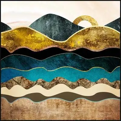 北欧玄关装饰画客厅背景墙抽象画卧室混搭风格艺术画酒店壁画方形淘宝