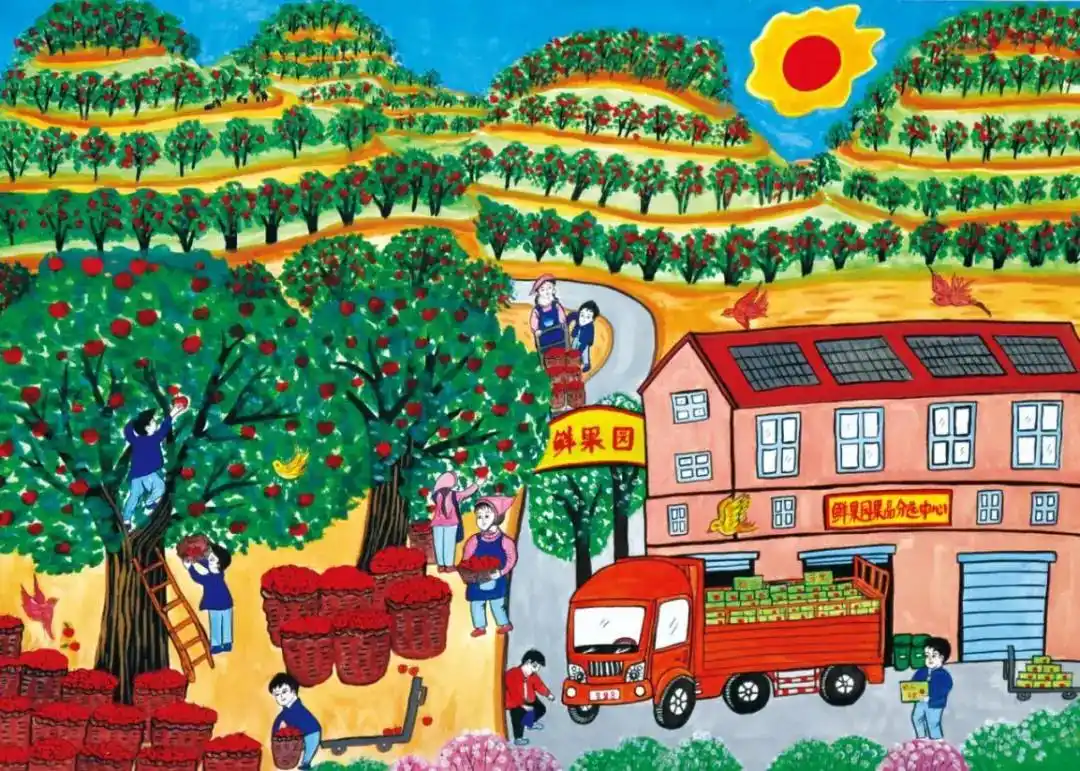 山西省农民画优秀作品展,展现新农村新气象