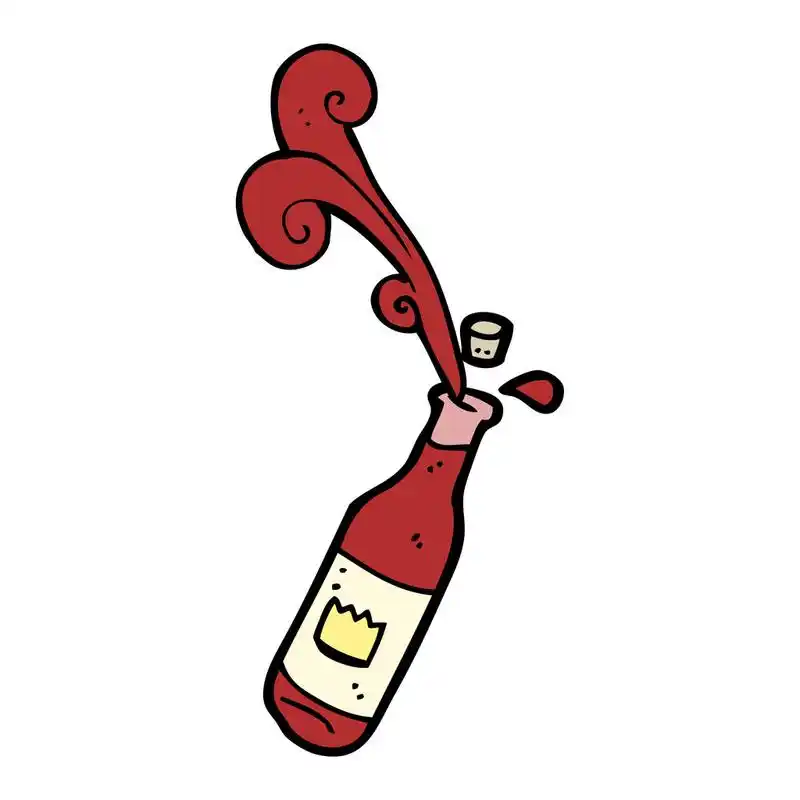 红酒,矢量,在白色背景上的卡通红酒