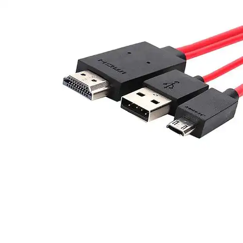 德国leicke莱克 mhl (micro usb) 转 hdmi 公头转换器 (含2米usb线)