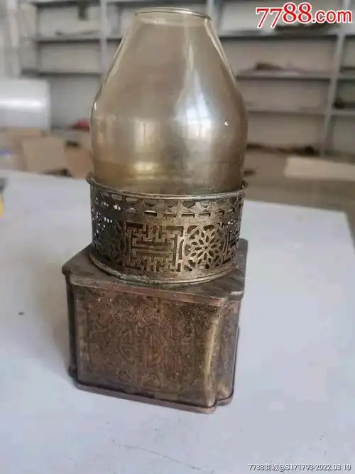 大烟灯,老铜刻花灯一个_价格780元【古玩民俗家具】_第1张_7788收藏