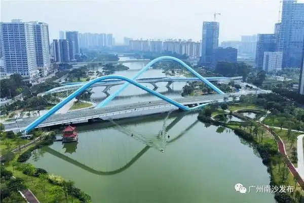 游览南沙金洲蕉门河双桥