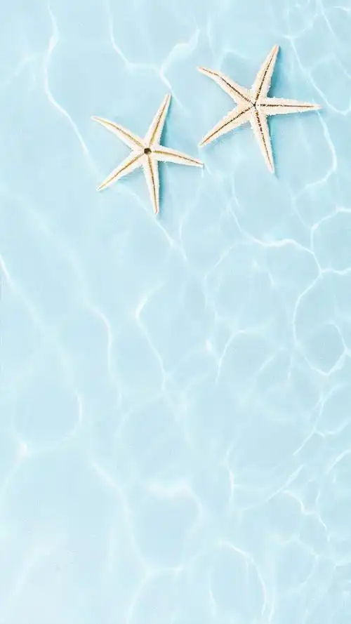 蓝色清新夏日高清手机壁纸 海蓝色清新治愈风格手机背景图案