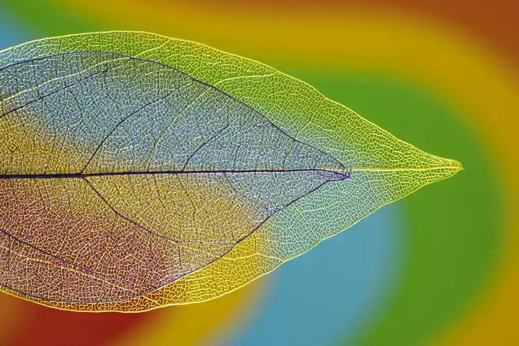 五彩的透明树叶-欧莱凯设计网