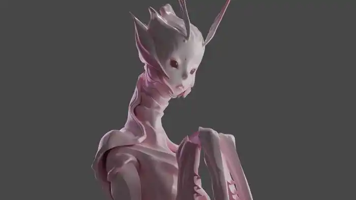 兰花螳螂插画图片壁纸