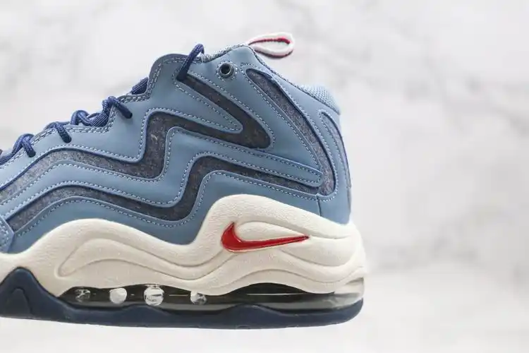 耐克nikeairpippen纯原版本皮蓬二代复古篮球鞋白蓝色内置真实气垫