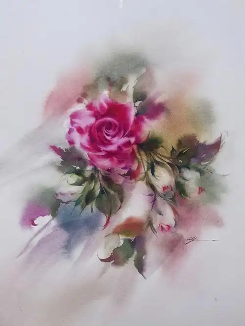 ps:一顿操作各种晕染妳们爱咩～出自:明小花水彩进阶班～第三课～纸