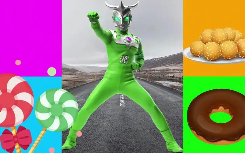 儿童启蒙益智小游戏:奥特曼吃绿色草莓,结果如何?