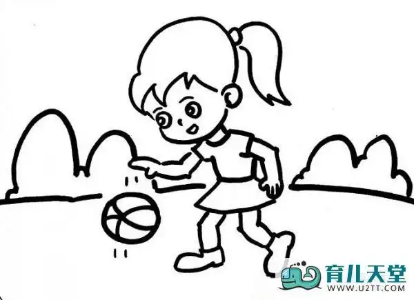 一组打球的小女孩简笔画运动的小女孩简笔画怎么画一组打球的小女孩简