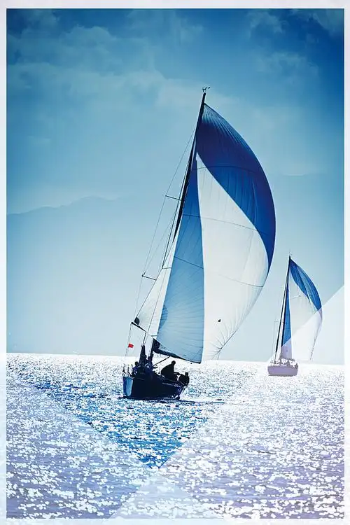 创意励志乘风破浪企业文化海报背景素材