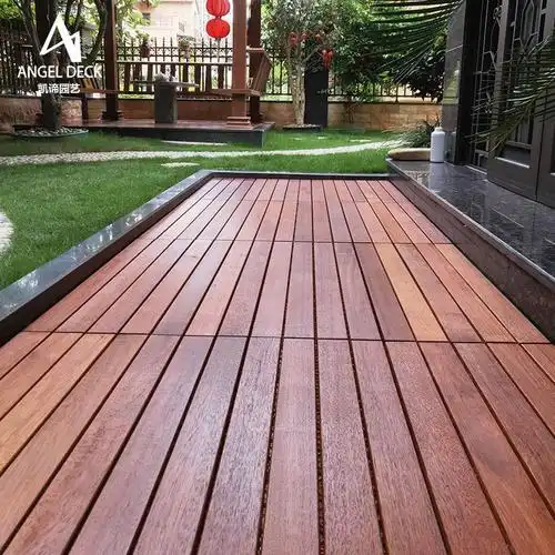 阳台地板防腐木地板户外庭院露台室外实木菠萝格diy拼接地板菠萝格