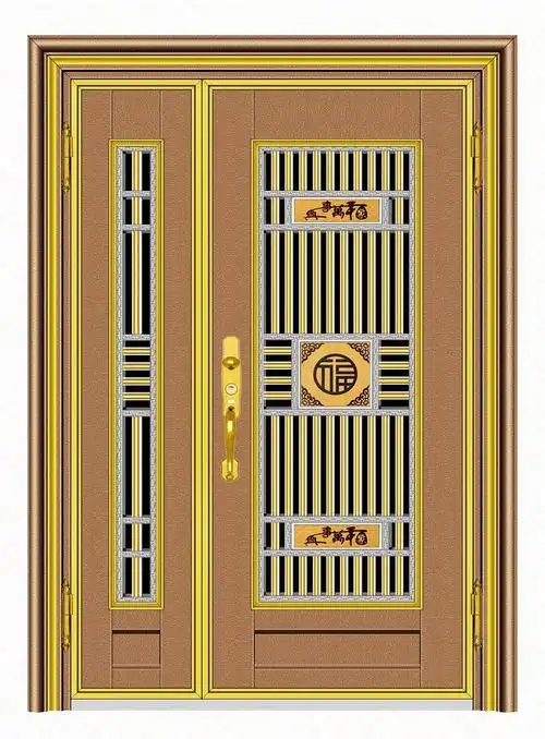 304不锈钢玫瑰金装甲门 入户防盗门 广州厂家直销