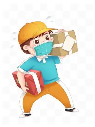 疫情防疫抗疫五一劳动节快递员外卖员无接触