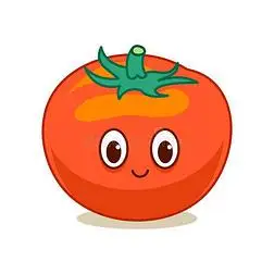 可爱的西红柿吉祥物卡通矢量插图