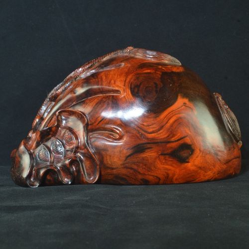 老挝大红酸枝钱袋木雕手把件文玩中式红木纯手工雕刻工艺品小摆件